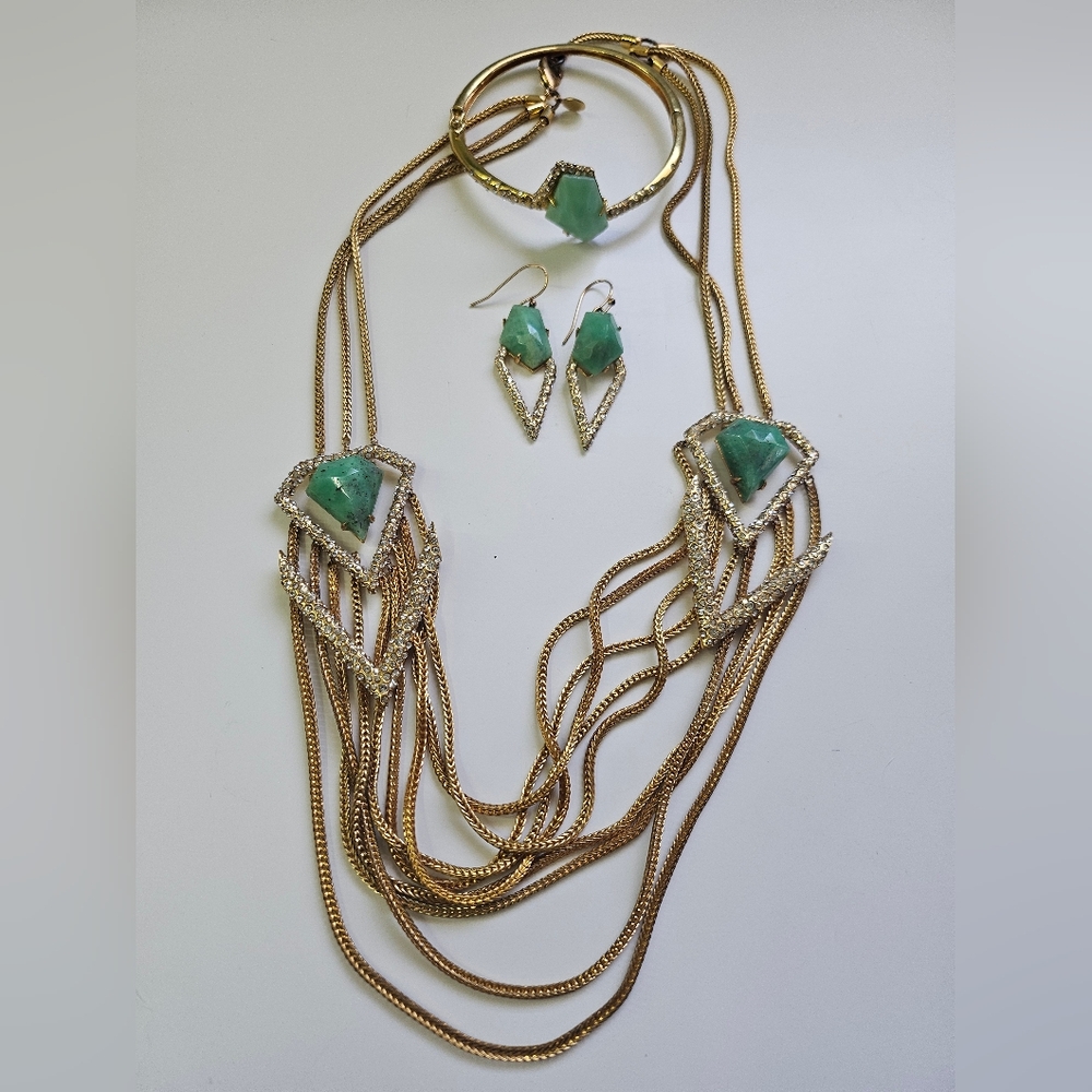 Alexis Bittar Necklace Earrings Bracelet Set